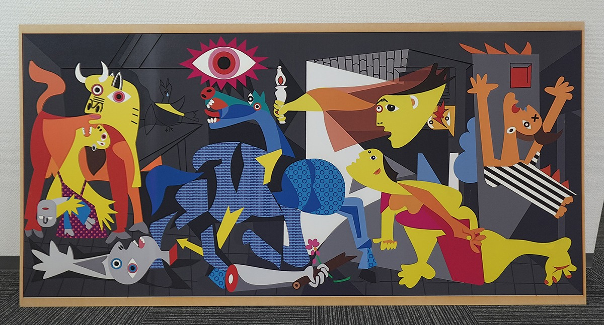 使用畢卡索作品製作的有立體感的2.5D印刷