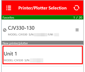 Mimaki Remote Access [iPhone] | Saving or Removing Printers/Plotters as ...